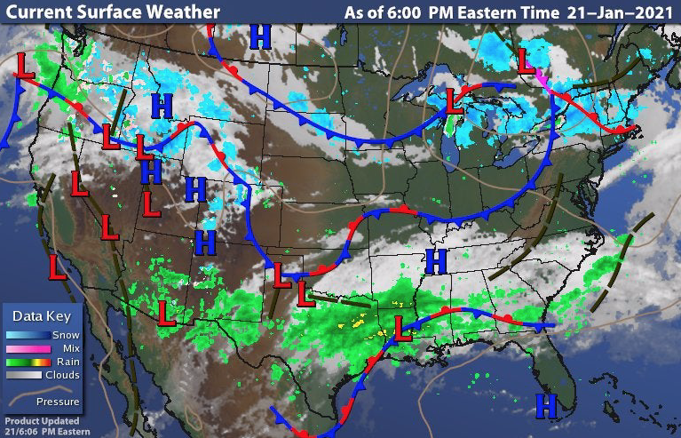 Current Weather Map With Fronts 6 3 3 How Do We Measure And Predict The Weather Earth Space Science