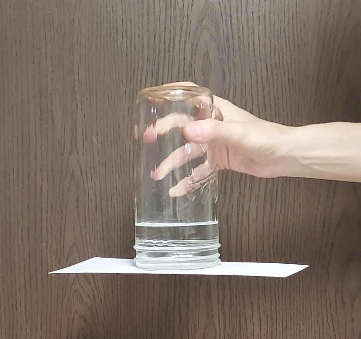 atmospheric pressure upside down water cup